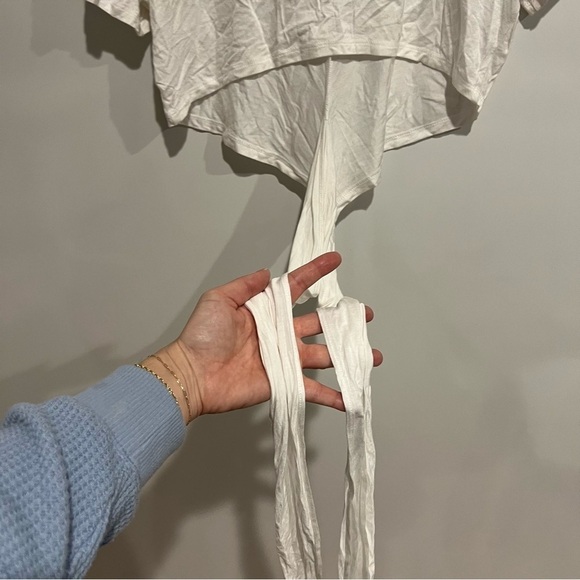 Lovers + Friends White Wrap Crop Top - Picture 3 of 9